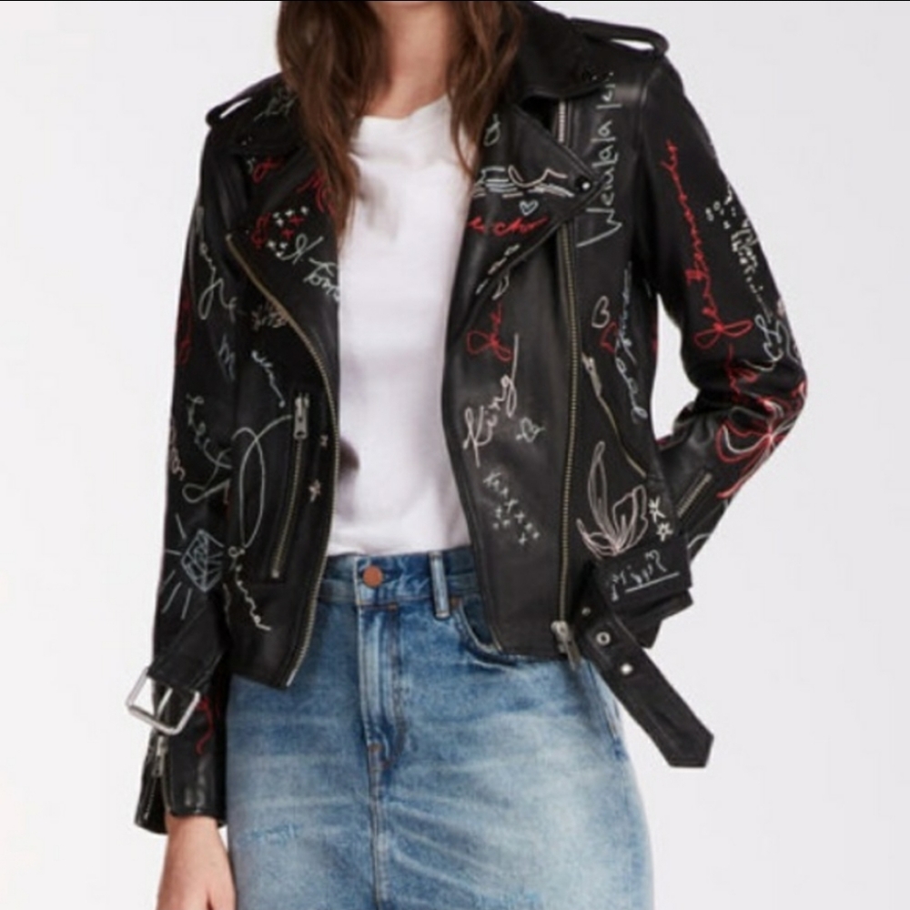 AllSaints Graff Balfern Leather jacket limited edition size 4